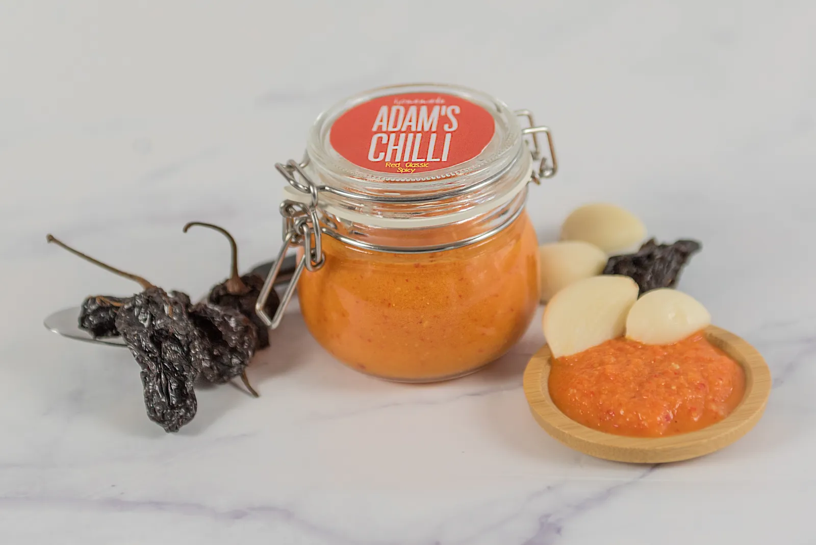 Fire-Kissed Garlic Confit with garlic and dried chillies